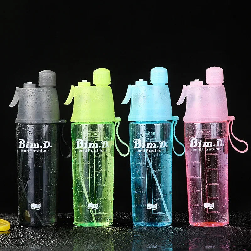 Sprühwasserflasche mit Strohhalm 600ml – BPA-frei, für Sport, Fitness & Reisen – Bild 7