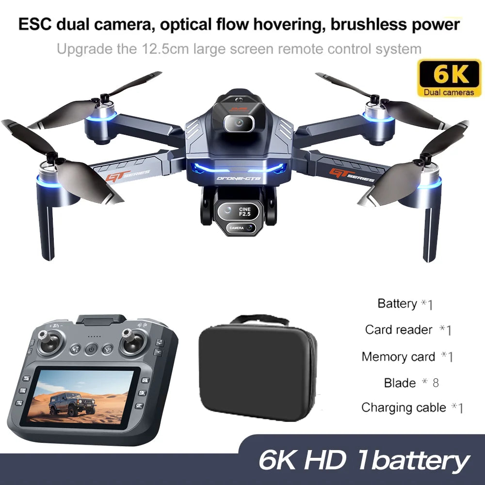GT8 Drohne – 4K/8K Kamera, GPS, Brushless, Hinderniserkennung, 20 Min.