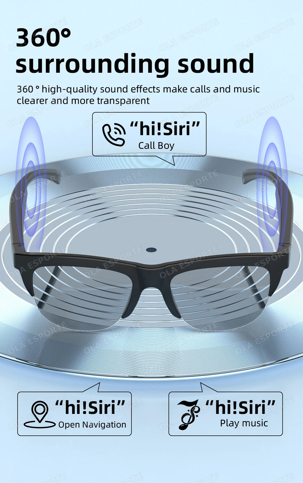 Bluetooth Sport Sonnenbrille – Musik, Anrufe, KI-Übersetzung & UV-Schutz