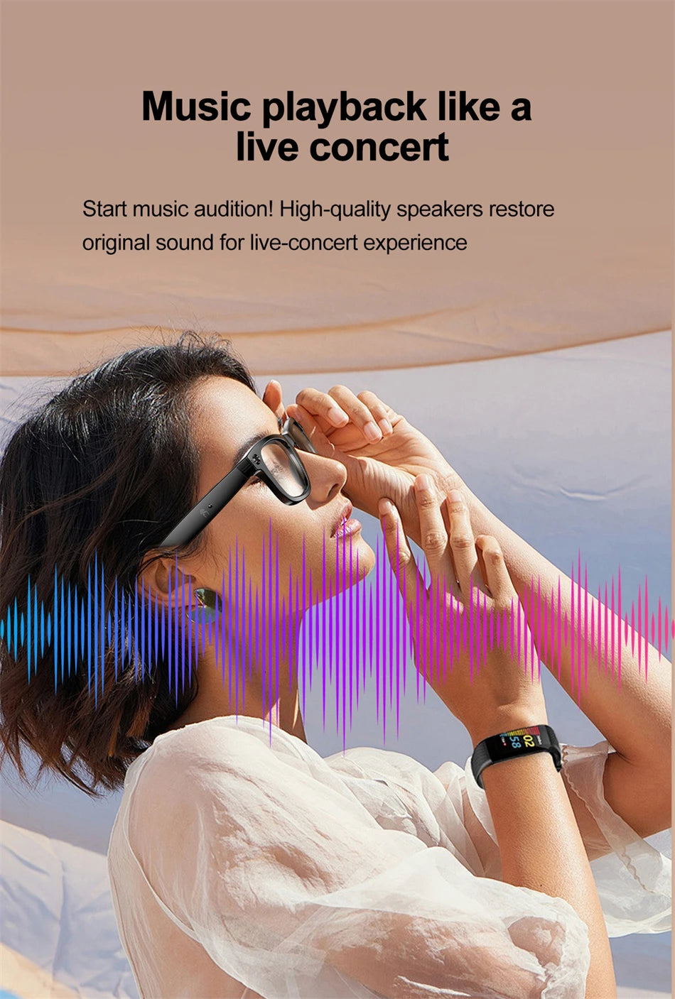 KI Smart Brille 2026 – HD Kamera, Übersetzung & Bluetooth Audio