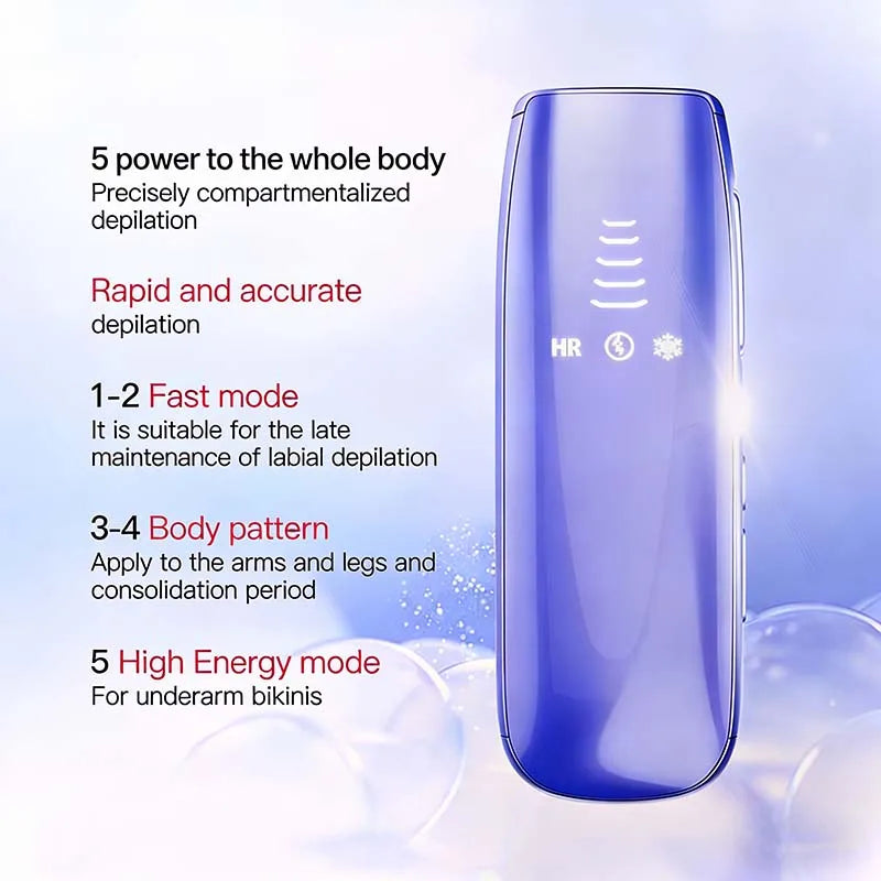 IPL Laser Haarentfernungsgerät – Schmerzlos, Rapid Ice Cooling, für Zuhause