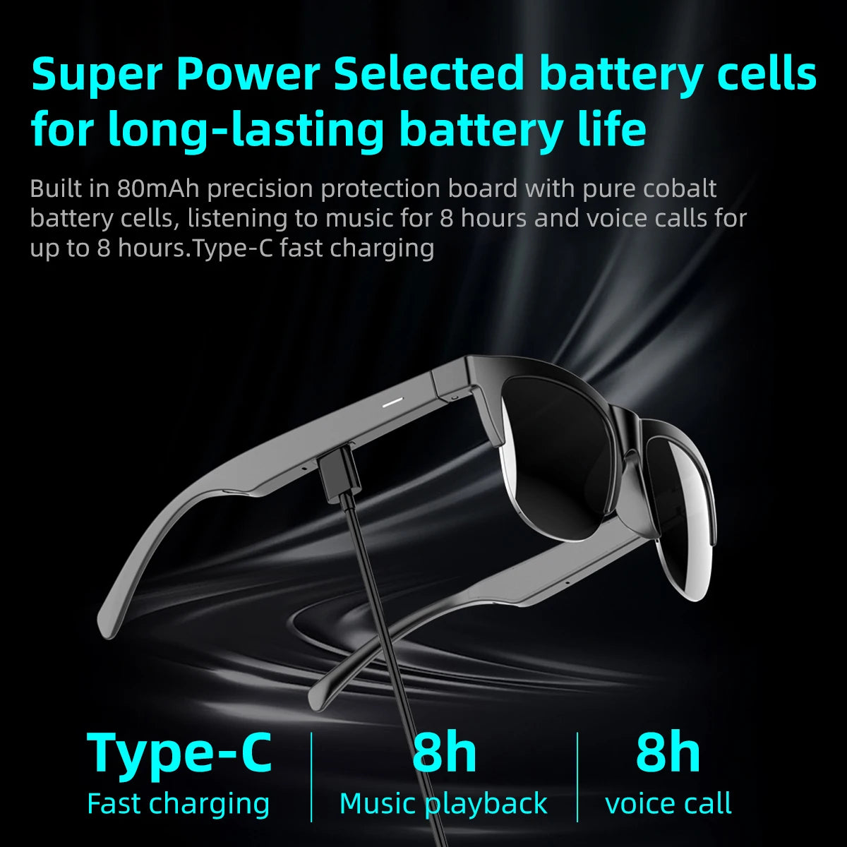 Bluetooth Smart Glasses F01 – Hi-Fi Sound, Touch Control & Blaulichtschutz