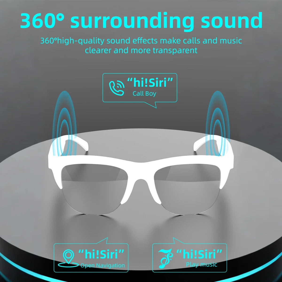 Bluetooth Smart Glasses F01 – Hi-Fi Sound, Touch Control & Blaulichtschutz