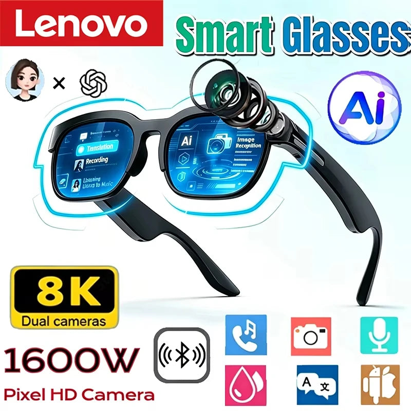 Lenovo Bluetooth-Smart-Brille für Musik und Anrufe – Produktbild 1