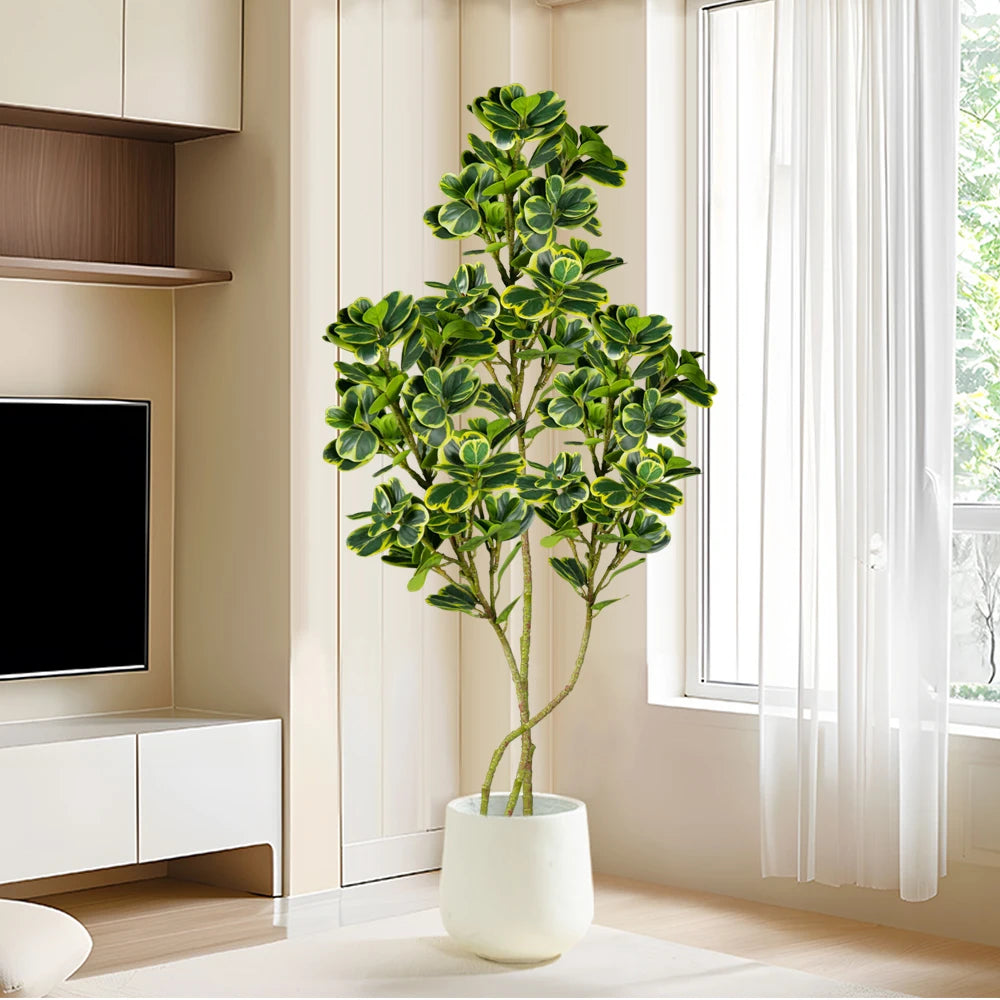 Künstlicher Ficus 76–115 cm – Tropische Kunstpflanze mit Herzblättern