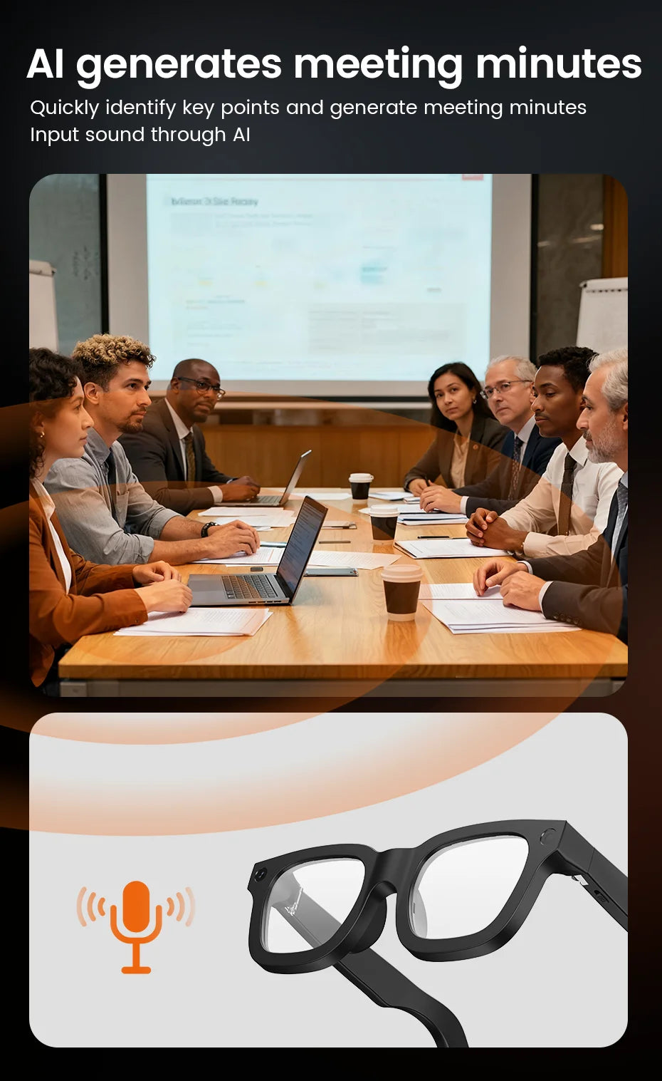 Smart Glasses HD E02 – 8MP Kamera, KI-Übersetzung, WLAN & Bluetooth