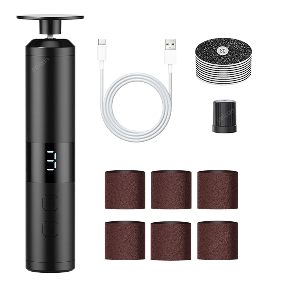 Professioneller Elektrischer Hornhautentferner – 3 Stufen, LCD, 1800mAh, wiederaufladbar – Bild 7
