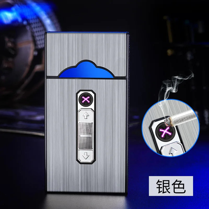 B05 USB-Zigarettenetui für 20 Zigaretten mit Dual-Lichtbogen-Feuerzeug – Produktbild 19