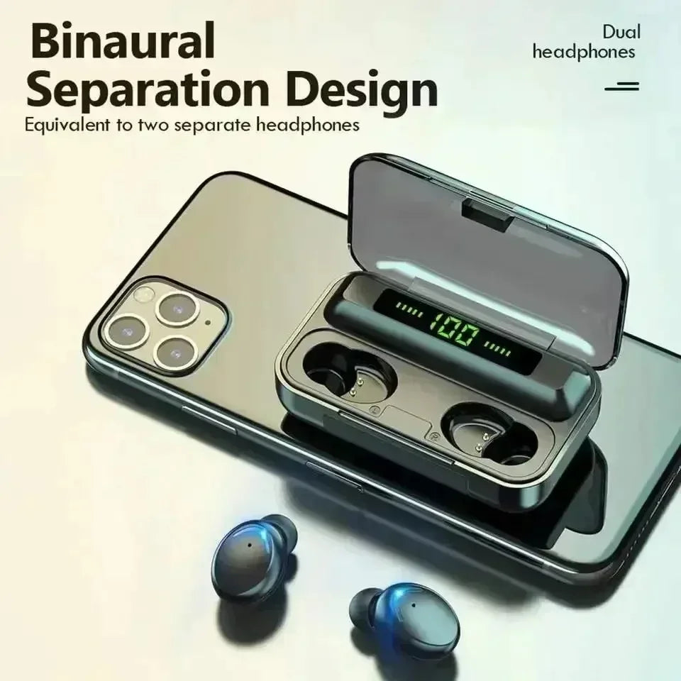 TWS F9-5 Bluetooth Sport Kopfhörer – HiFi Stereo, Mikrofon, lange Akkulaufzeit