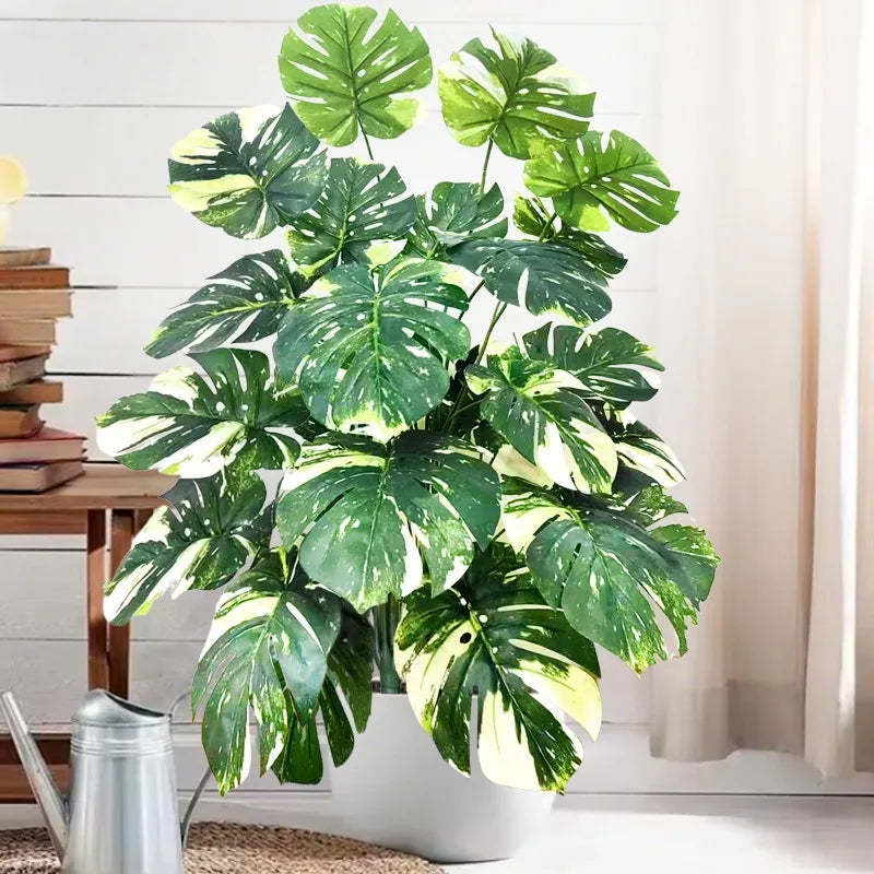 Künstliche Pflanzen Deko – Tropische Monstera für Wohnzimmer