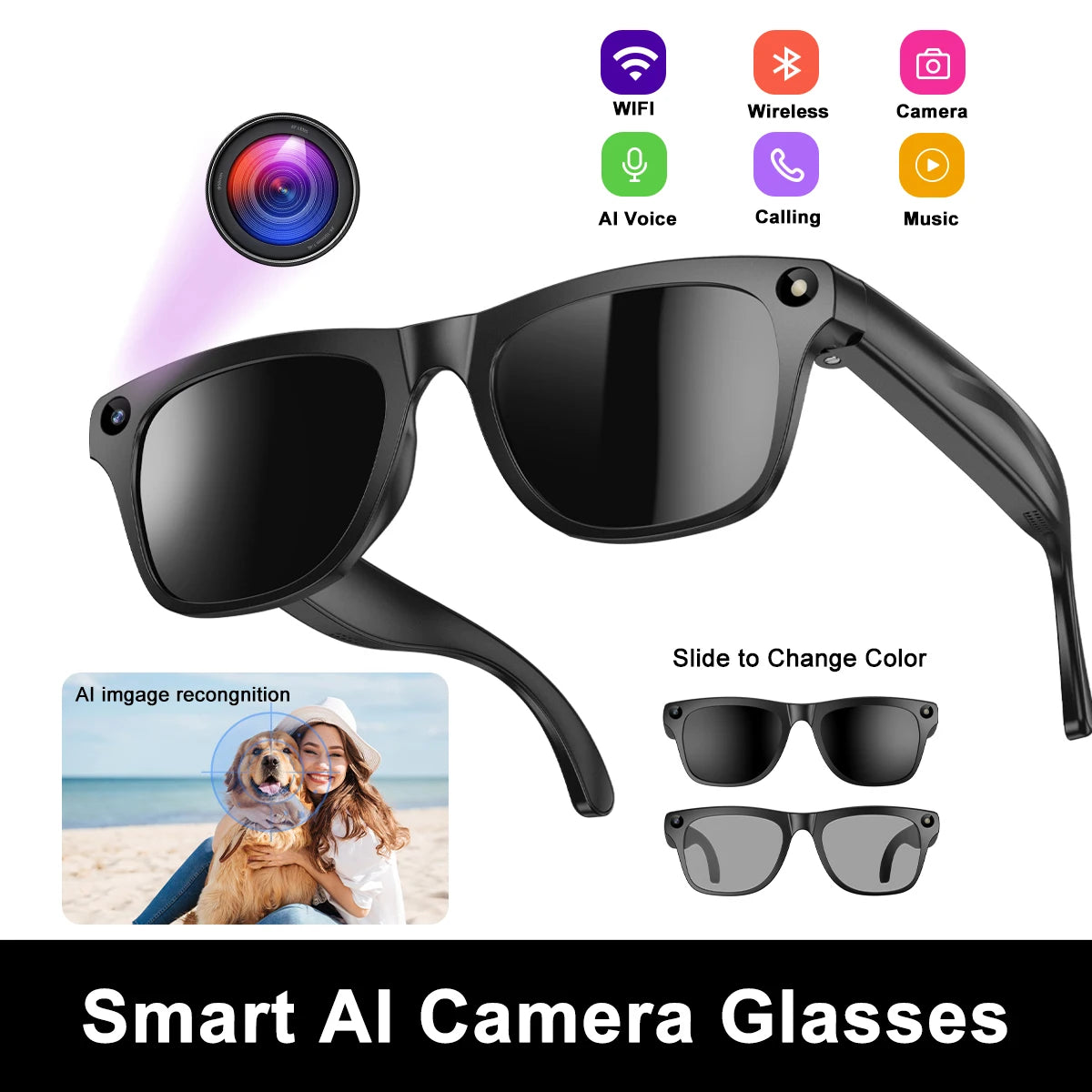 Xiaomi KI Smart Brille – 4K Kamera, ChatGPT & Bluetooth Audio Sonnenbrille