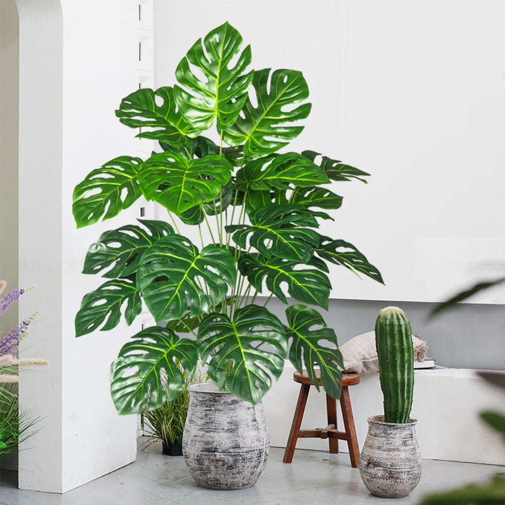 Kunstpflanze Monstera – Tropische Dekopflanze für Innen & Außen (70–100 cm)