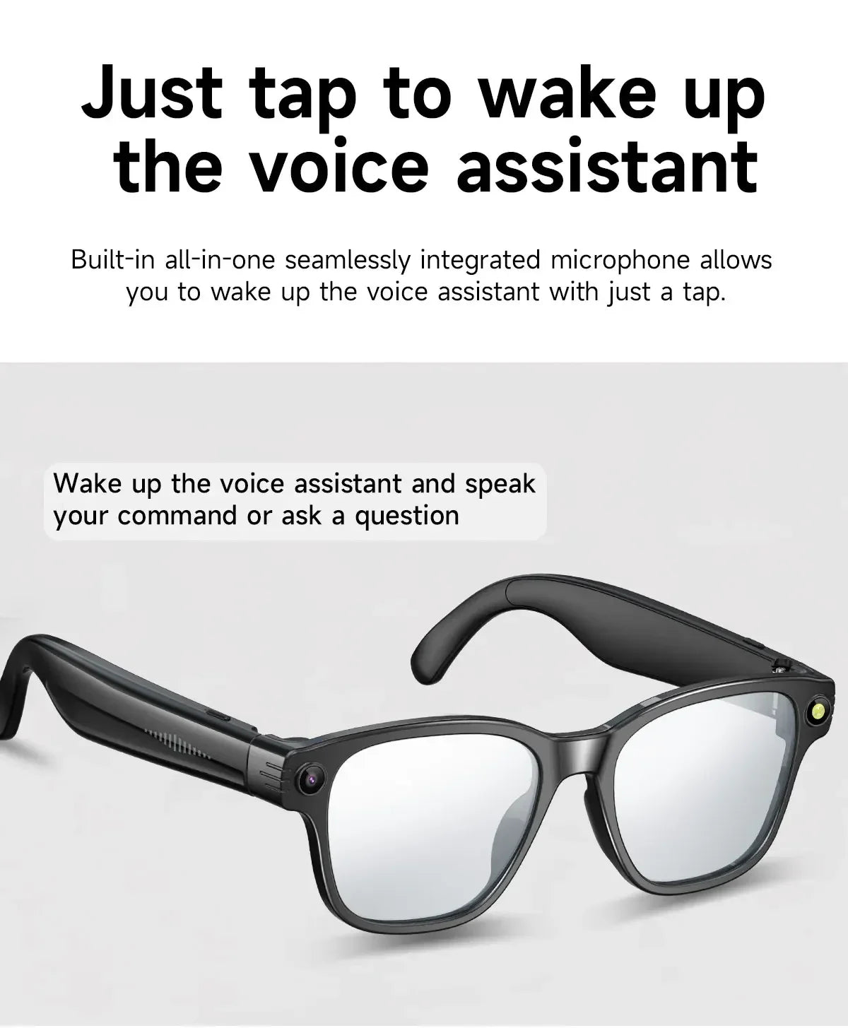 Lenovo Smart-Brille 100MP 8K HD – ChatGPT, 260mAh Akku, Bluetooth & KI-Sprachassistent