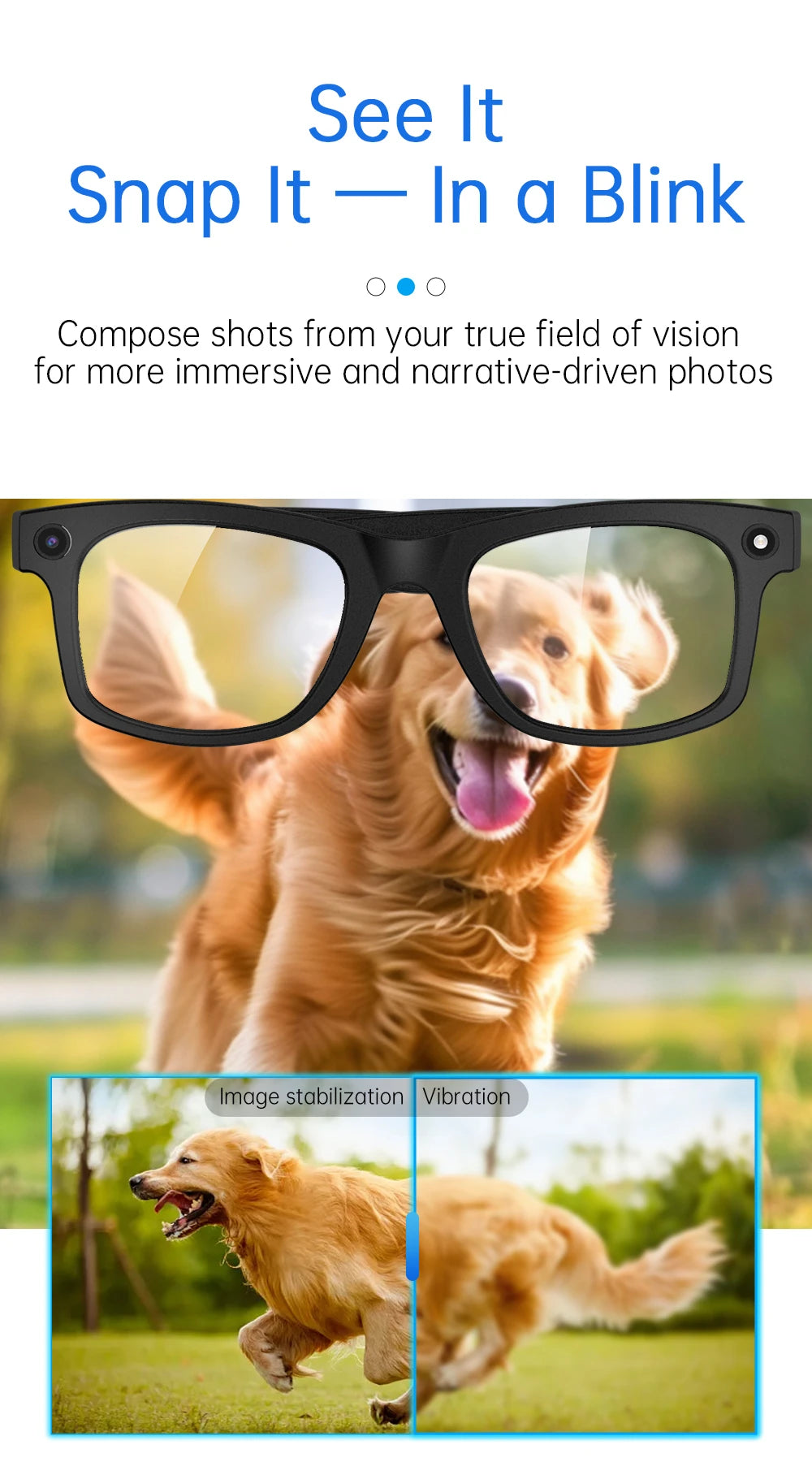 Smart Brille 2026 – Touch-Steuerung, Anti-Blaulicht, HD Foto & Video, Übersetzung & BT