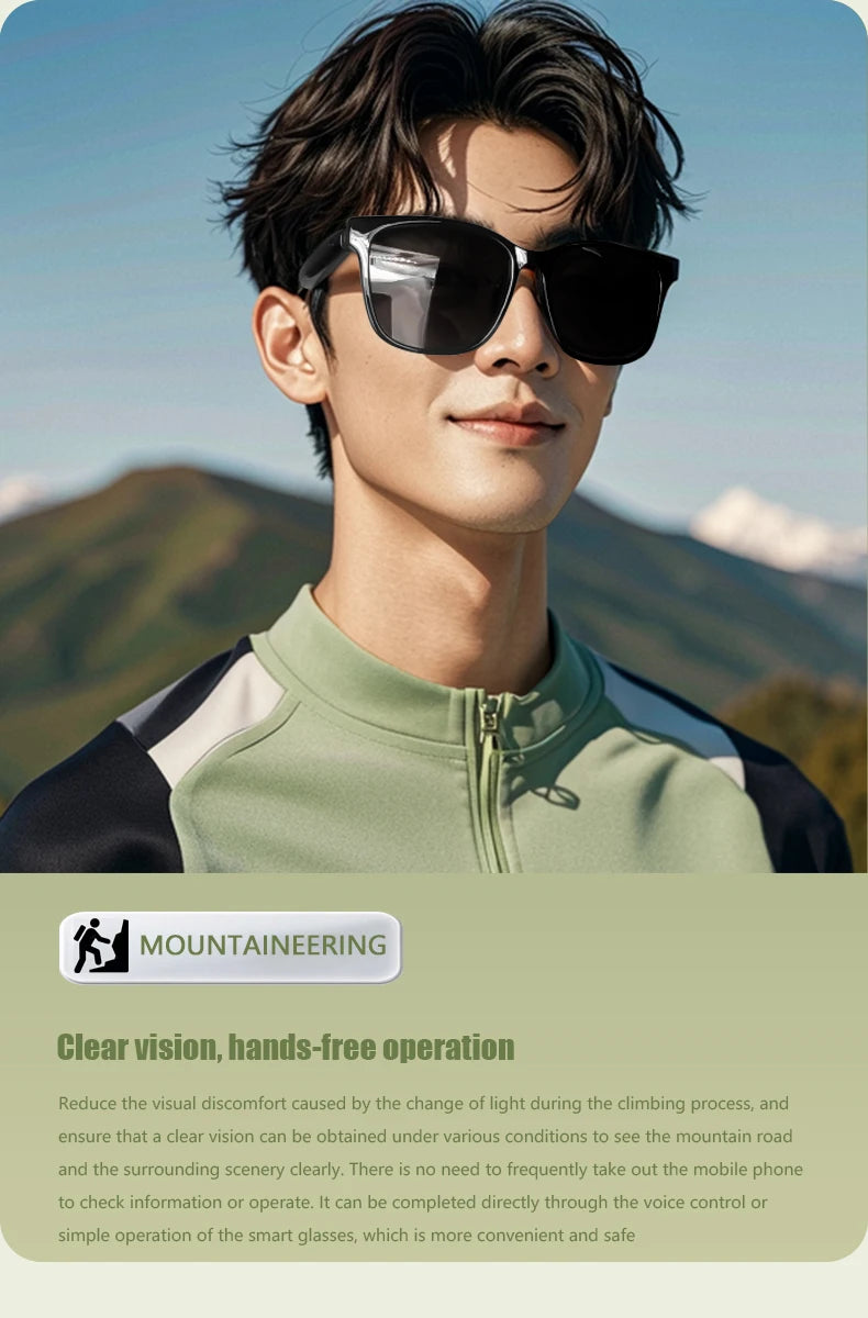 GS08 Smart-Brille Herren 2-in-1 – UV-Schutz, Polarisiert, Anti-Blaulicht & Musik