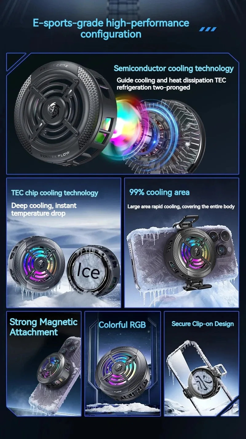 2IN1 Magnetischer Handy-Kühler – RGB Clip-Kühlung für iPhone & Samsung – Bild 9