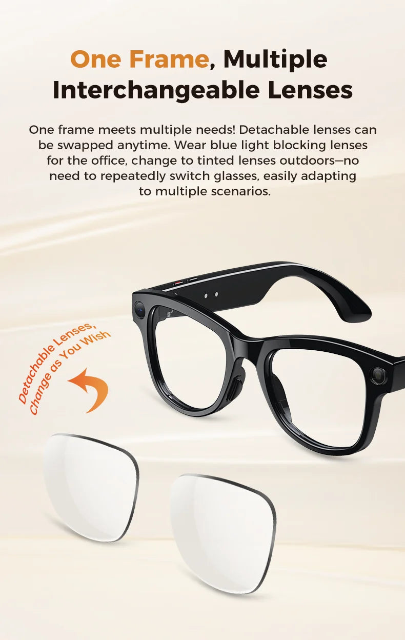 KI Smart Brille 2026 – 4K Kamera, 3600mAh Powerbank, 32GB, ChatGPT & 120+ Sprachen