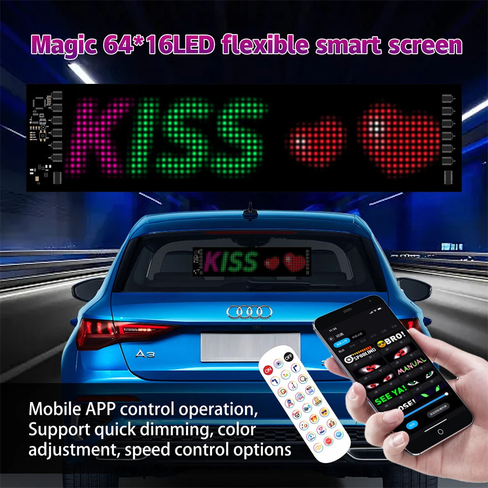 Flexibles LED-Matrix-Panel mit App-Steuerung und USB