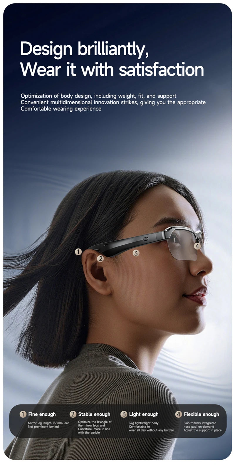 Smart Glasses 8K AI – 100MP Kamera, Bluetooth, Musik & Sonnenbrille für Damen & Herren