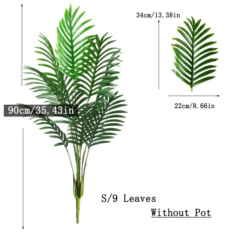 Künstliche Palme 90–120cm – Große Monstera Pflanze für Garten & Heim