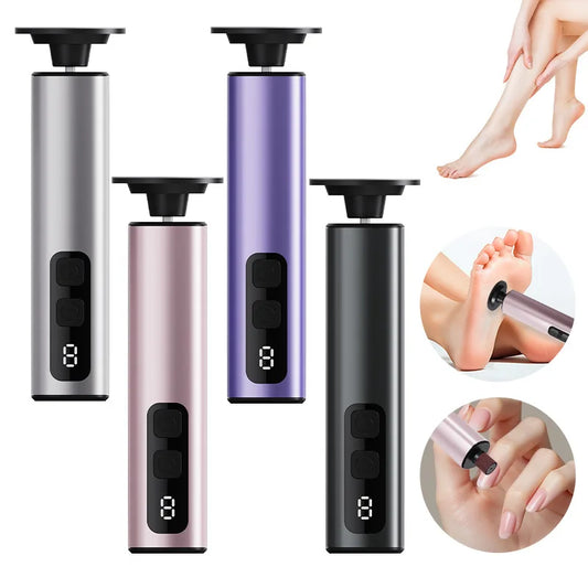 Elektrischer Hornhautentferner & Nagelfeile – 9 Stufen, 1800mAh, Aluminium, Profi-Pediküre – Frontansicht