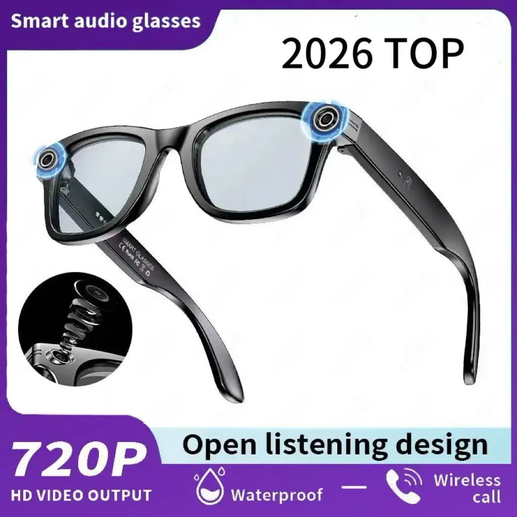 2026 KI Smart-Brille 8MP – 100+ Sprachen Übersetzung, Bluetooth, Musik & Video
