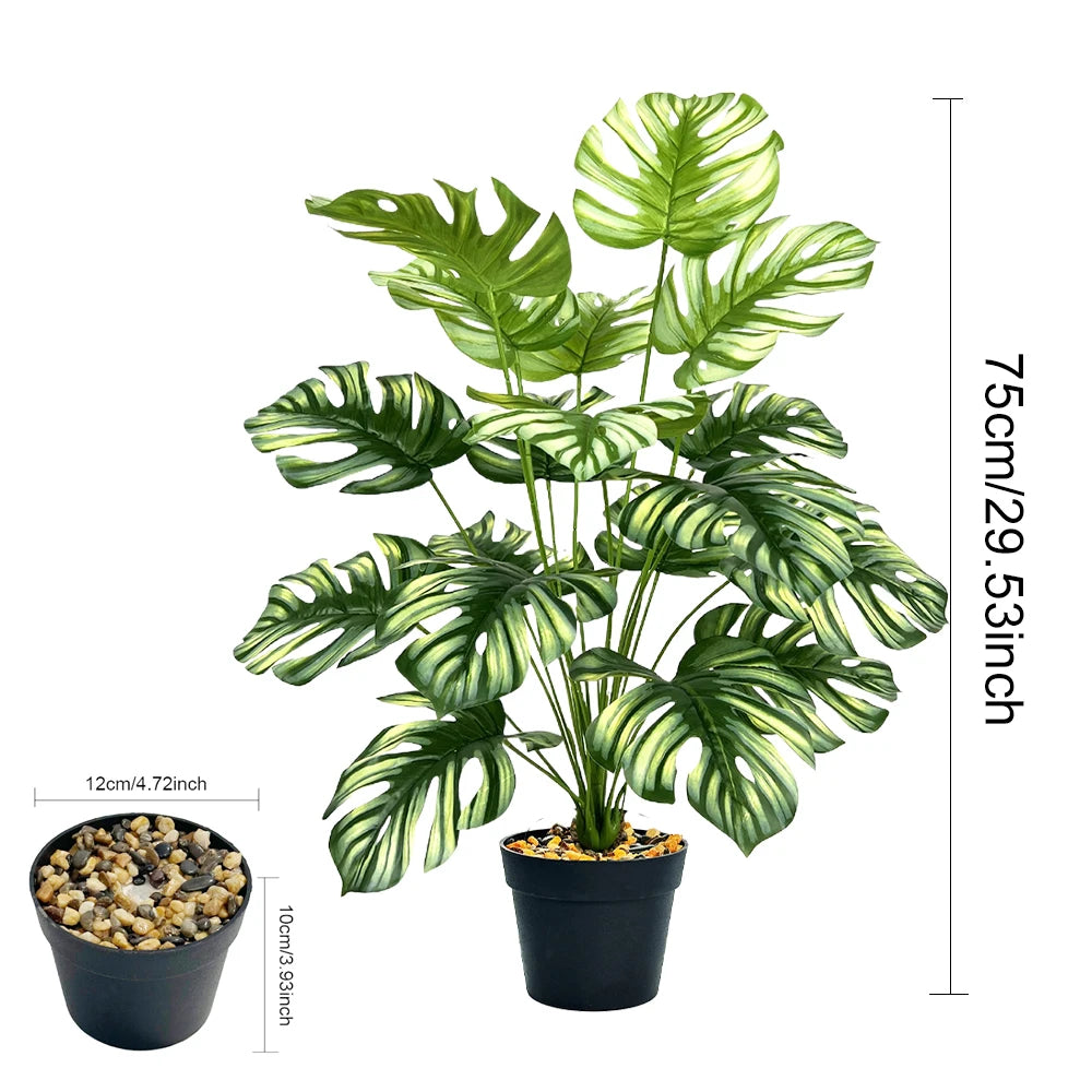 Künstliche Palme im Topf – 29 Zoll Monstera Deko Pflanze für Indoor & Outdoor