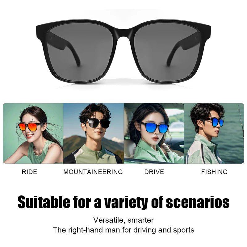 GS08 Smart-Brille Herren 2-in-1 – UV-Schutz, Polarisiert, Anti-Blaulicht & Musik