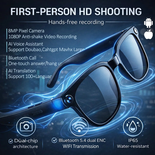 GUHUAVMI M02S KI Smart Brille – 8MP Sony Kamera, ChatGPT & WiFi