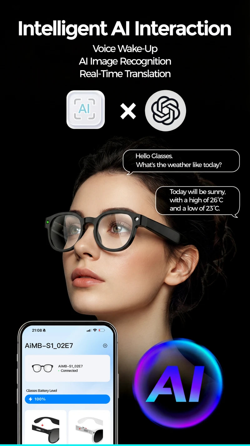 AI Smart Glasses 2026 – 8MP Dual-Kamera, 4K Video & KI-Übersetzung – Bild 9