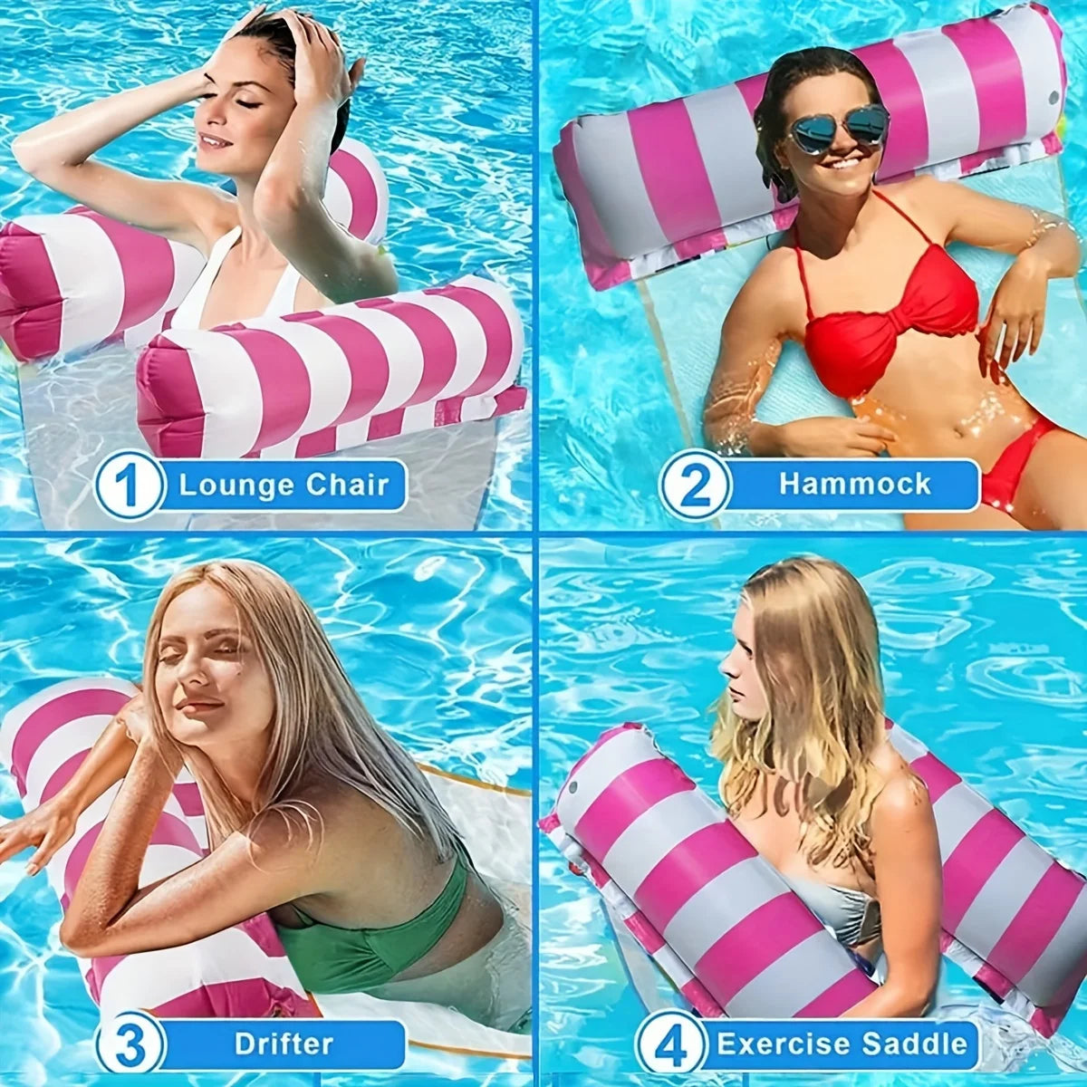 Aufblasbare Pool-Hängematte – Wasserlounger für Erwachsene