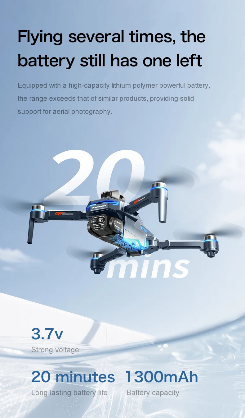GT8 Drohne – 4K/8K Kamera, GPS, Brushless, Hinderniserkennung, 20 Min.