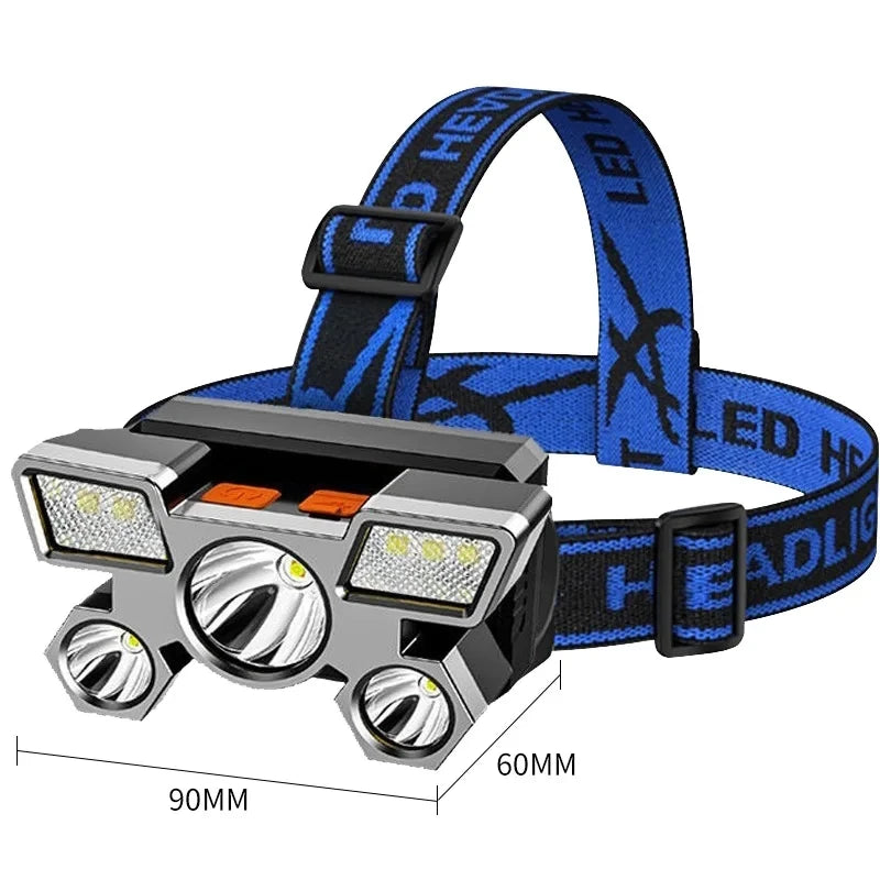 LED Stirnlampe – USB aufladbar für Camping, Angeln & Arbeiten