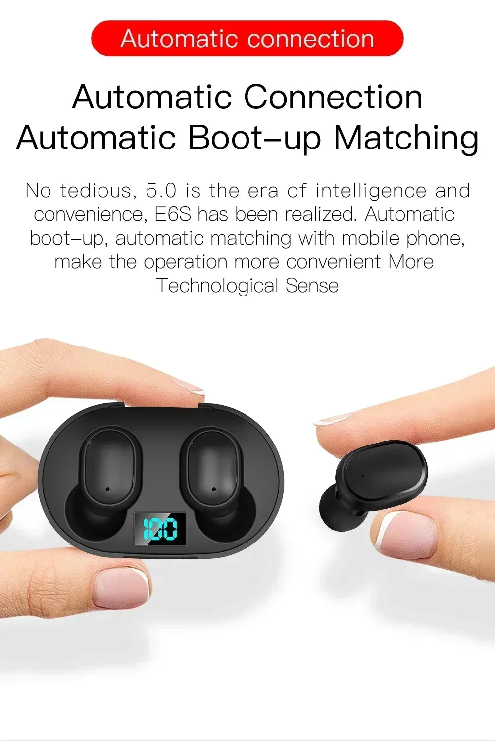 E6S TWS Bluetooth Earbuds – Noise Cancelling Kopfhörer mit Mikrofon
