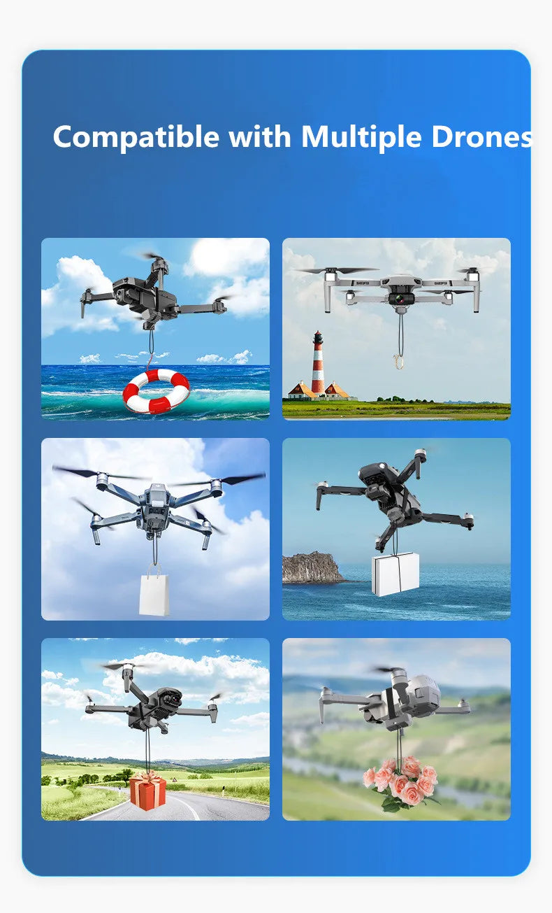 Drohnen Abwurfsystem DJI – kompatibel mit Mini/Mavic/Phantom für Angeln & Events