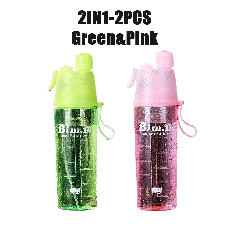 Sprühwasserflasche mit Strohhalm 600ml – BPA-frei, für Sport, Fitness & Reisen – Bild 29