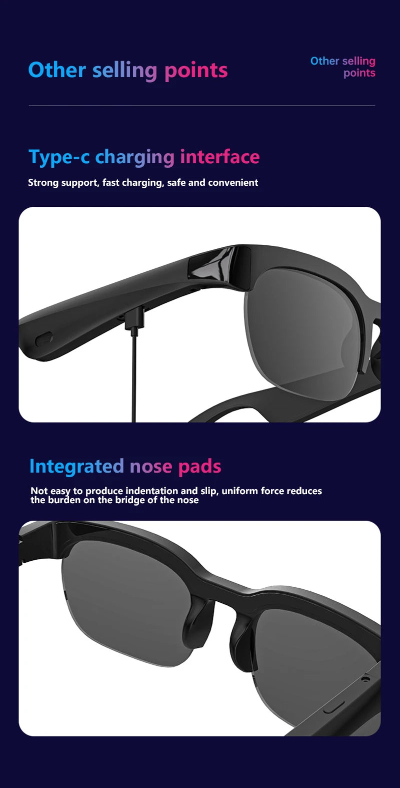Lenovo Bluetooth-Smart-Brille für Musik und Anrufe – Produktbild 15