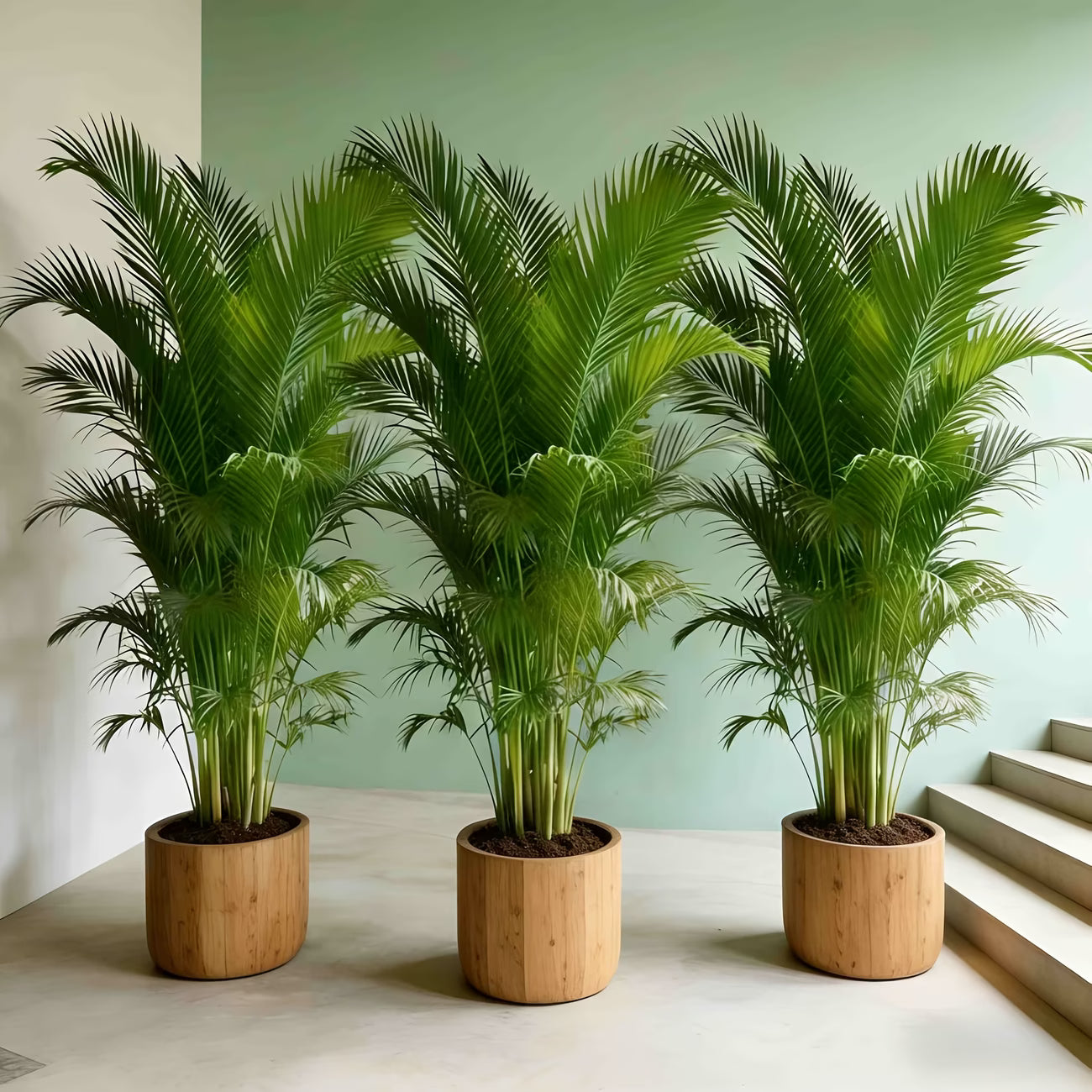 Große künstliche Palme mit 36 Blättern, 3 Stück